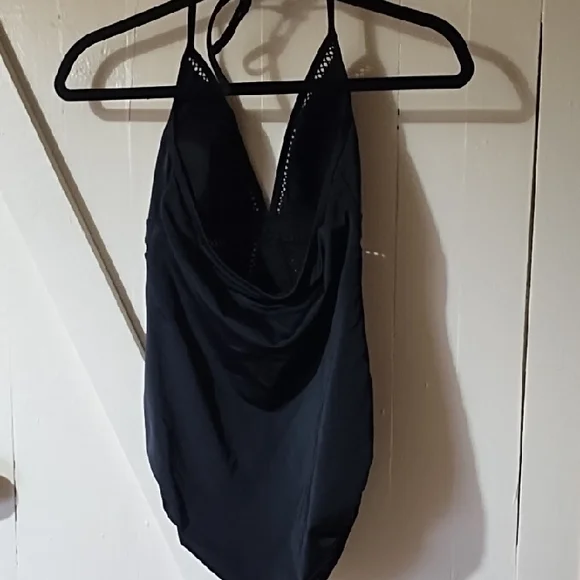 Time and Tru Black One Piece Swimsuit VGC Medium - Picture 8 of 10